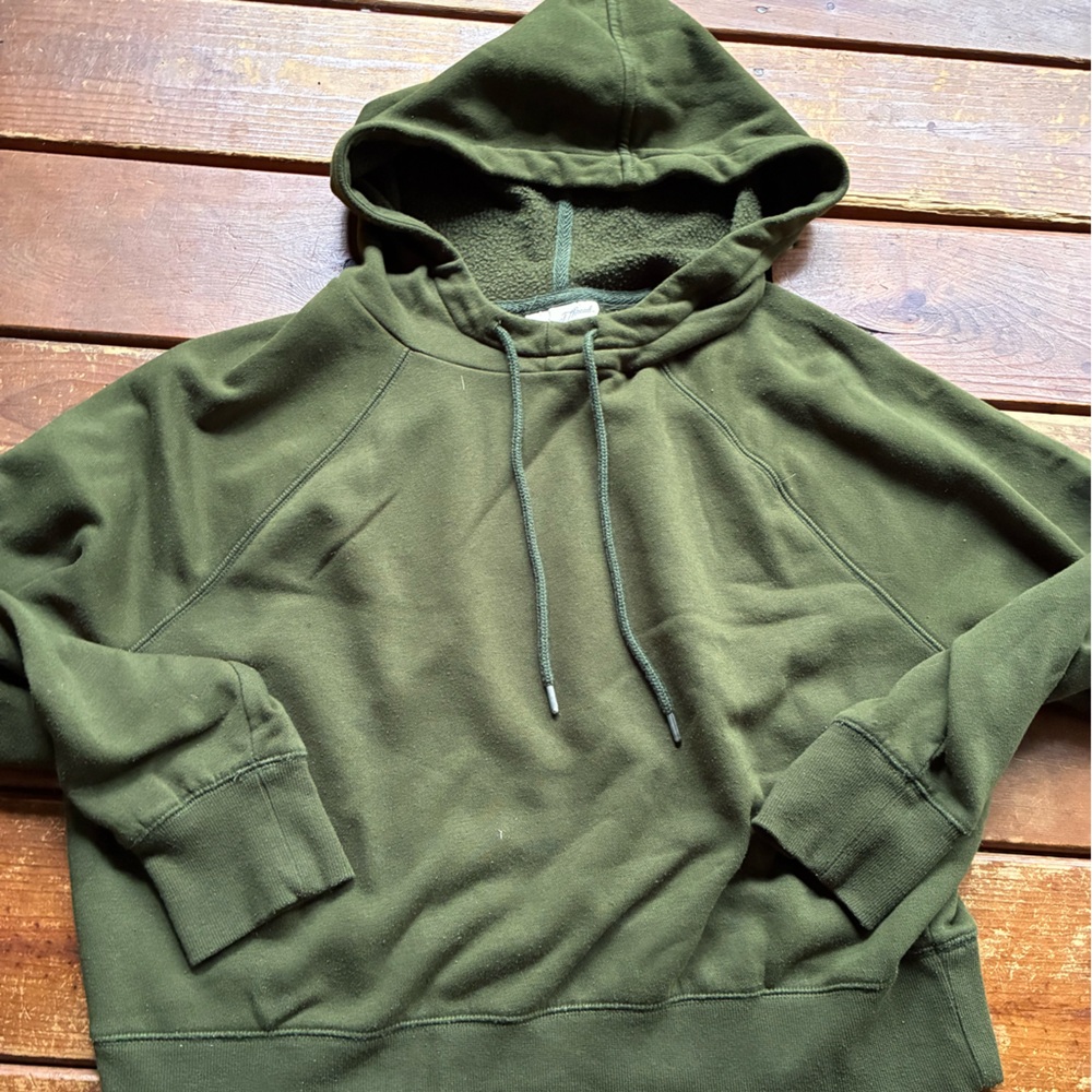 Green Crop Hoodie